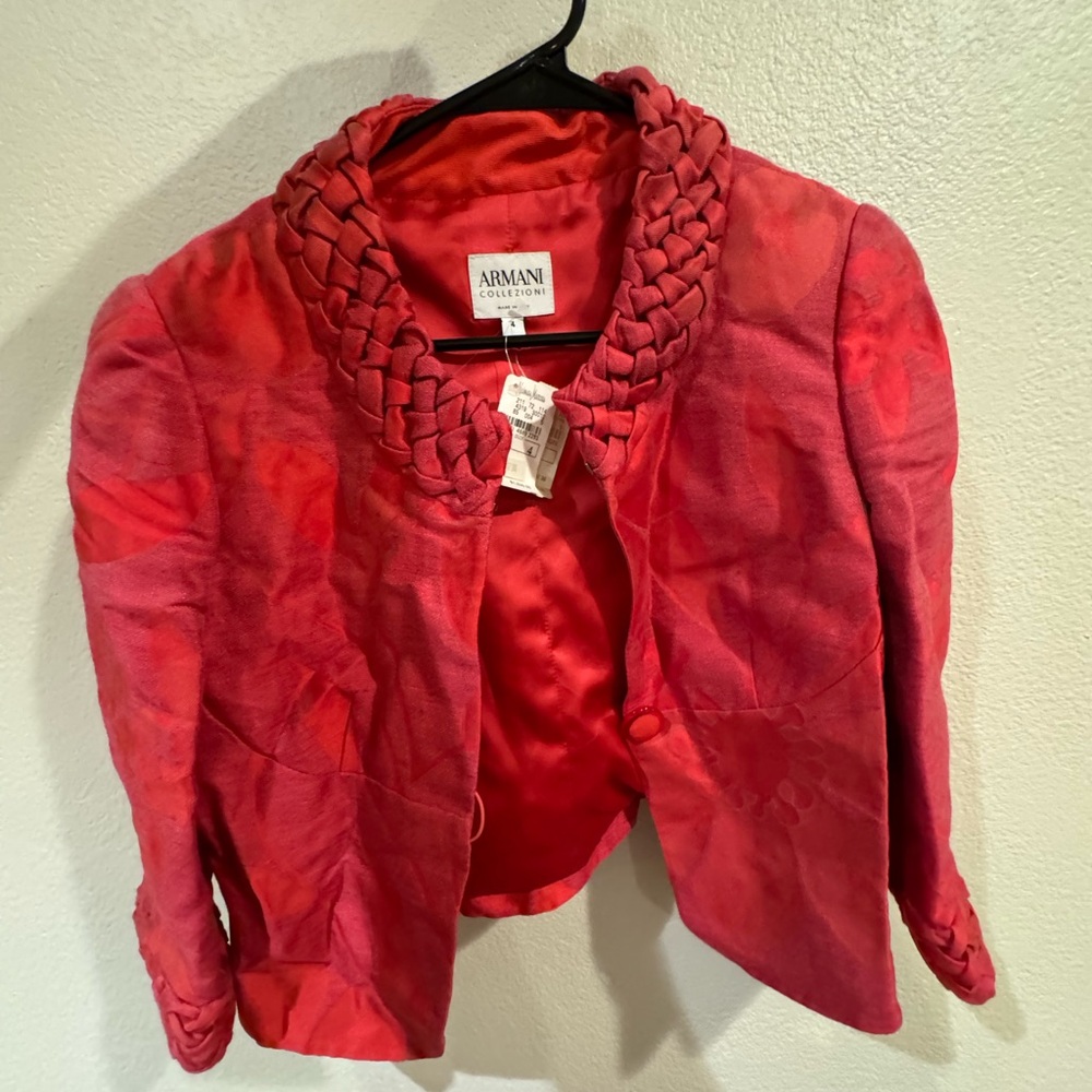 Rare Vintage Pink Reddish Armani Blazer - never worn!